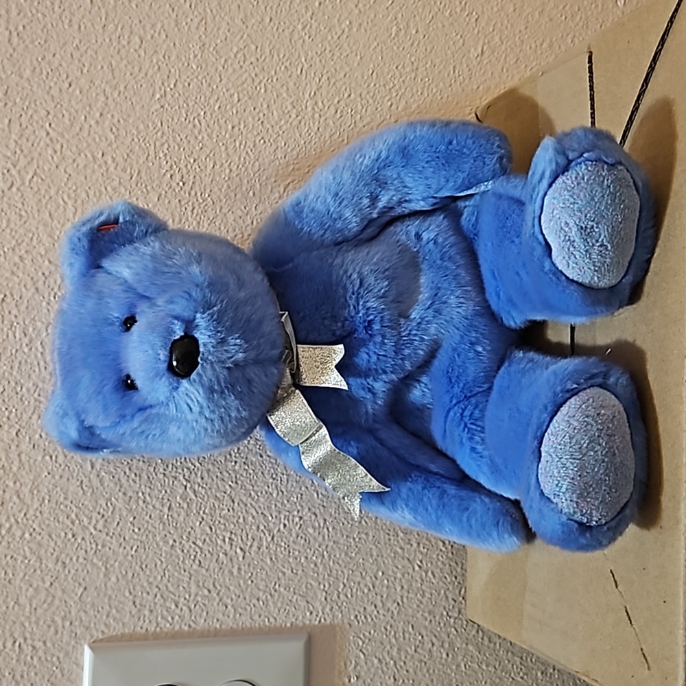 Blue TY Bear Beanie Buddy